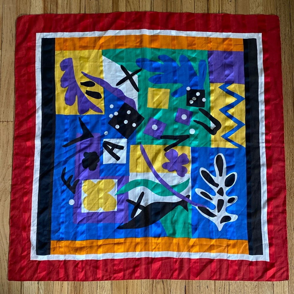 Vintage Artsy Chiffon Scarf-Bundle Add-on Only Please